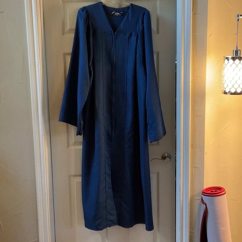 Men's Navy Academic Gown - Classic Graduation Robe